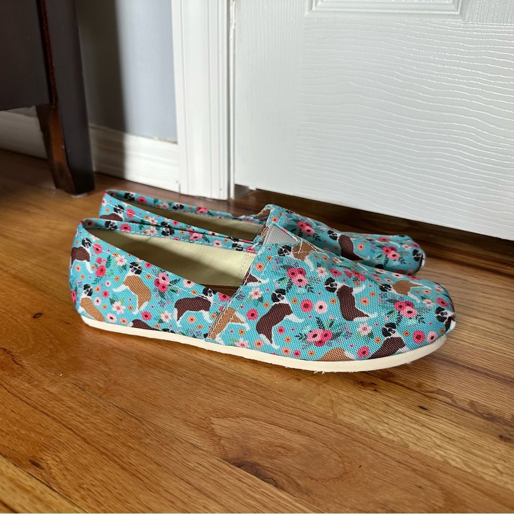 Saint Bernard Print Canvas Shoes (BRAND NEW)